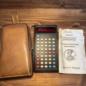 Commodore Financial Calculator Model F4146D Made In England w Case & Instruction